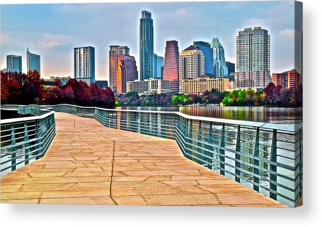 Austin Acrylic Print featuring the photograph Austin Texas Postcard Perfection by Frozen in Time Fine Art Photography