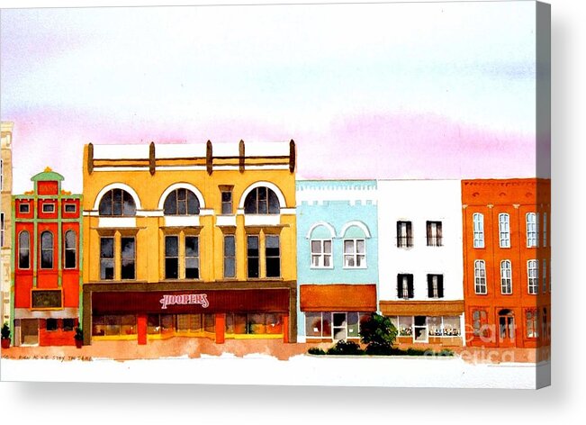 Architecture Acrylic Print featuring the painting Broadway #2 by William Renzulli