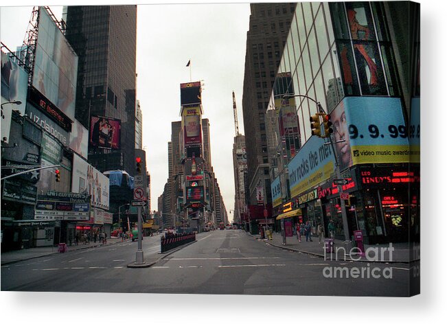 Broadway Acrylic Print featuring the photograph Broadway in the early 1990's by Steven Spak