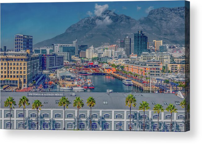 Cape Town Acrylic Print featuring the photograph Capetown City View by Marcy Wielfaert