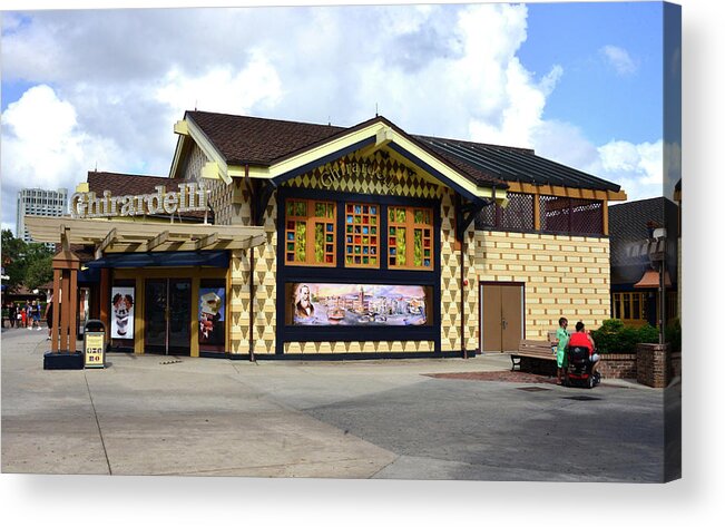 Ghirardelli Ice Cream Acrylic Print featuring the photograph Ghirardelli Disney Springs Florida by David Lee Thompson