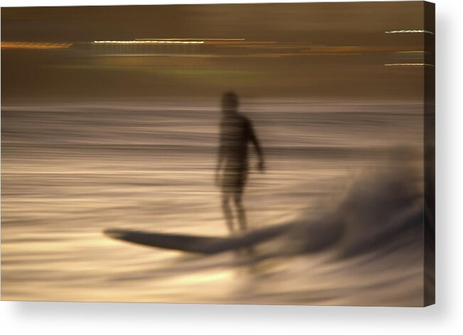 Surf Acrylic Print featuring the photograph In motion 4 by Nicolas Lombard