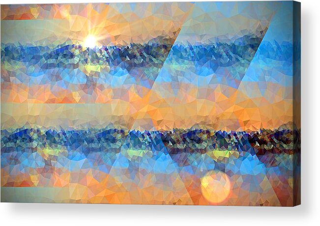 Digital Acrylic Print featuring the digital art Mirage River by David Manlove
