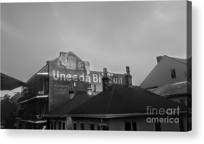 New Orleans Acrylic Print featuring the photograph New Orleans Graffiti Sign Speaks Louder Than Words In The French Quarter Of New Orleans LA by Michael Hoard