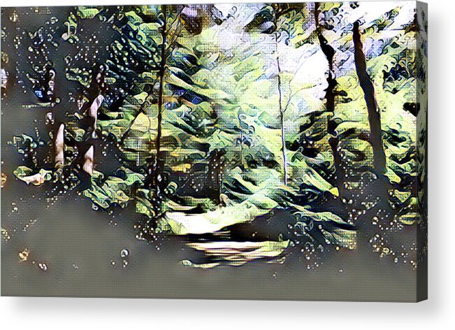 Path Acrylic Print featuring the mixed media Path Through the Woods by Christopher Reed