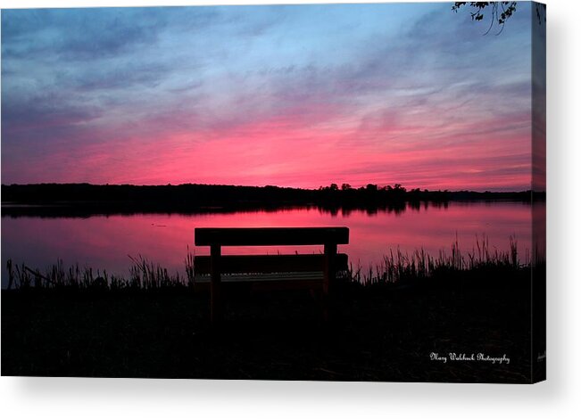 Sunset Acrylic Print featuring the photograph Red Sky Sunset by Mary Walchuck