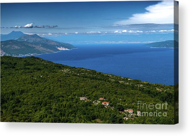 Croatia Acrylic Print featuring the photograph Remote Village Near The City Of Rabac At The Cost Of The Mediterranean Sea In Istria In Croatia by Andreas Berthold