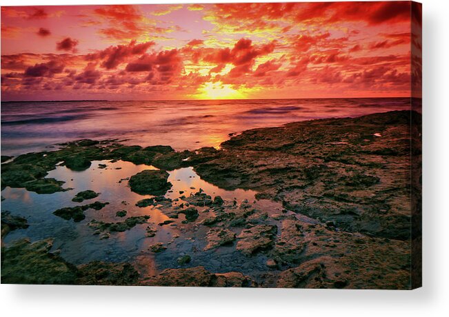 Water Acrylic Print featuring the photograph Sea Fire by Montez Kerr