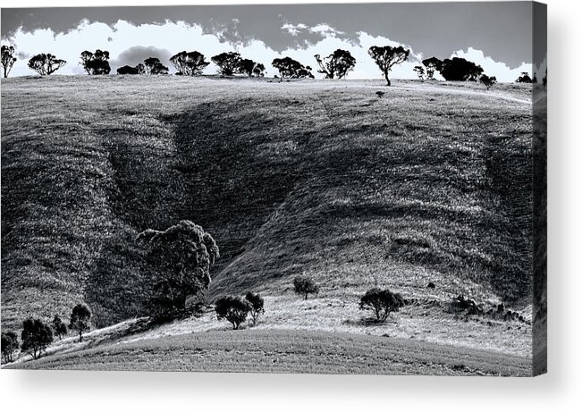Hills Acrylic Print featuring the photograph Sun On The Hills by Wayne Sherriff