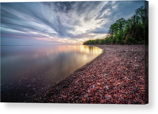 Lake Superior Acrylic Print featuring the photograph Superior Shoreline by Brad Bellisle