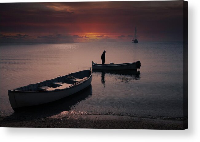 Sailing Acrylic Print featuring the photograph The Captain by Fred LeBlanc