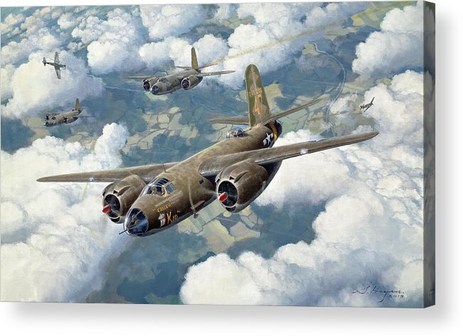 Aviation Art Acrylic Print featuring the painting The Frisco Kid by Steven Heyen