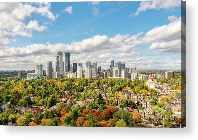 Toronto Acrylic Print featuring the photograph Toronto Yonge Eglinton Skyline by Charline Xia