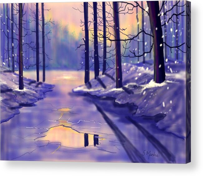 Breaking Ice Acrylic Print featuring the painting Breaking Ice by Glenn Marshall