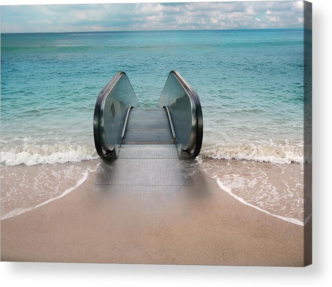 Surreal Acrylic Print featuring the photograph Dive by Andrew Kow
