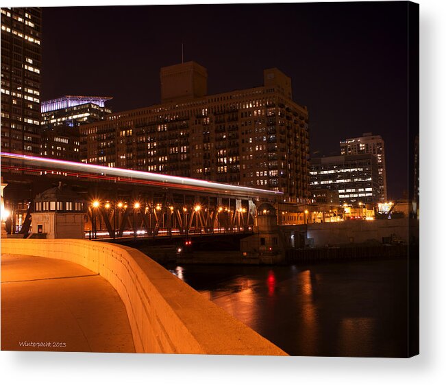 Chicago Acrylic Print featuring the photograph Evening in the City #2 by Miguel Winterpacht