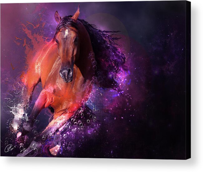 Digital Acrylic Print featuring the digital art For Life by Kate Black