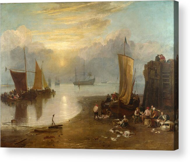 Joseph Mallord William Turner Acrylic Print featuring the painting Sun Rising through Vapour #3 by Joseph Mallord William Turner