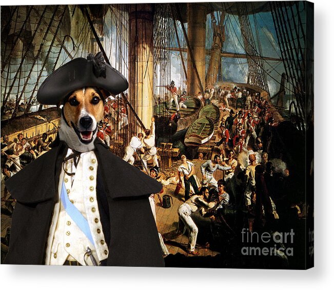 Jack Russell Terrier Acrylic Print featuring the painting Jack Russell Terrier Art Canvas Print #2 by Sandra Sij