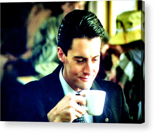 Laura Palmer Acrylic Print featuring the painting A Damn Fine Cup Of Coffee #2 by Luis Ludzska