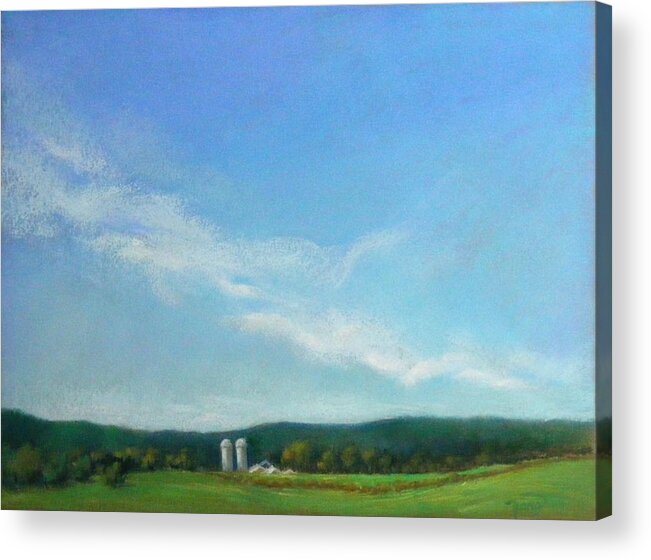 Landscape Acrylic Print featuring the painting Pastoral scene #2 by Celine K Yong