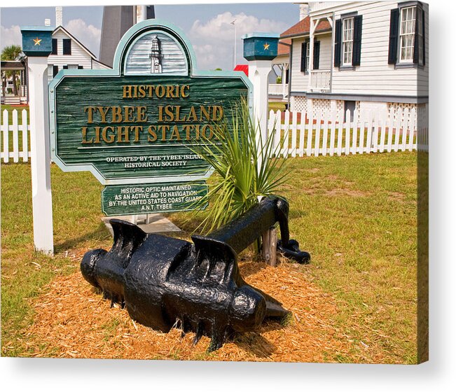 Lighthouse Acrylic Print featuring the photograph Tybee Island Lighthouse, Ga #2 by Millard H. Sharp