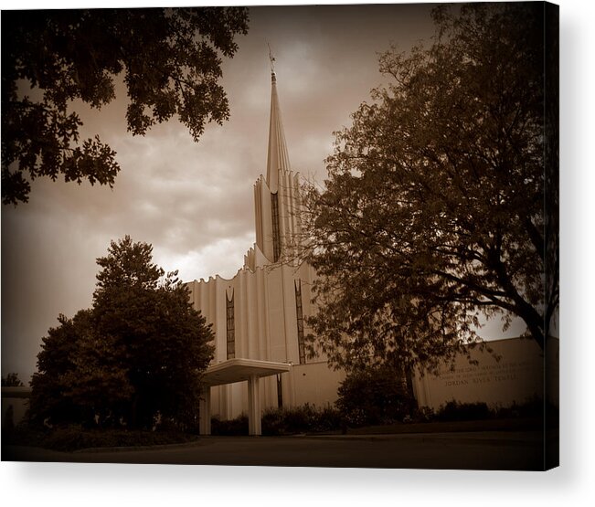 Lds Acrylic Print featuring the photograph Jordan River LDS Temple #3 by Nathan Abbott