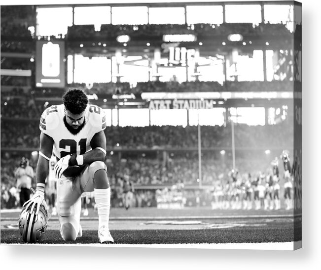 People Acrylic Print featuring the photograph New York Giants vs Dallas Cowboys #3 by Tom Pennington