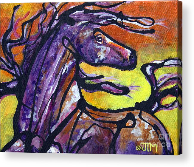 Horse Acrylic Print featuring the painting #33 June 24th #33 by Jonelle T McCoy