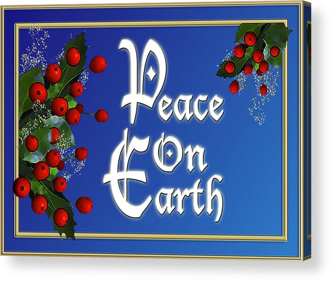 Christmas Acrylic Print featuring the digital art Peace on Earth by Melissa A Benson