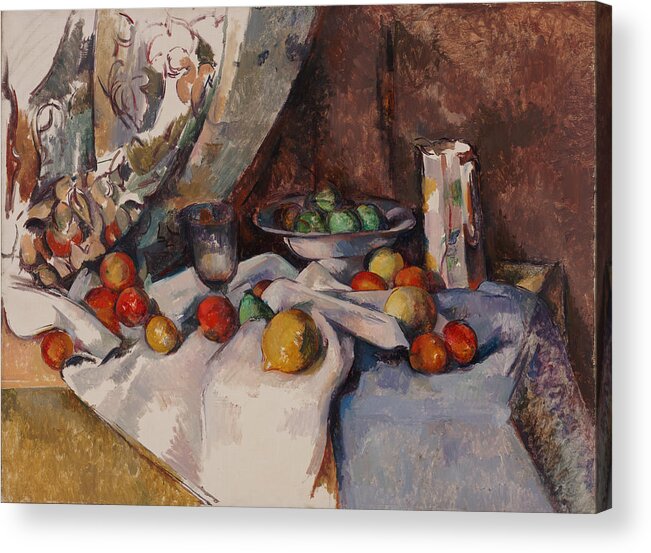 Still Life With Apples Acrylic Print featuring the painting Still Life with Apples #15 by Paul Cezanne