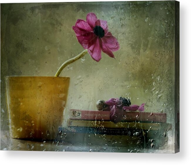 Still Life Acrylic Print featuring the photograph A Day To Stay At Home by Delphine Devos