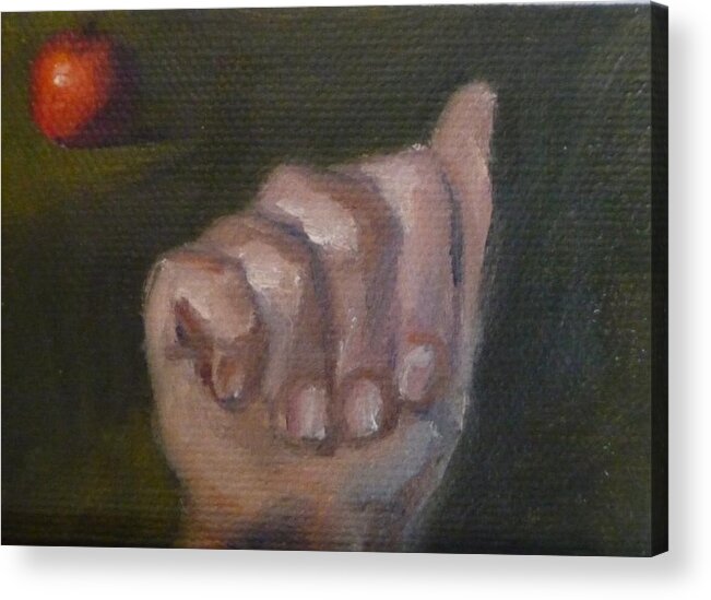Asl Acrylic Print featuring the painting A is for Apple by Jessmyne Stephenson
