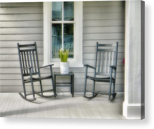 Porch Acrylic Print featuring the photograph A Place for Two by Jean Goodwin Brooks