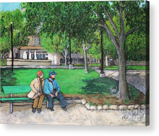 Verdun Acrylic Print featuring the painting A Verdun Welcome by Reb Frost