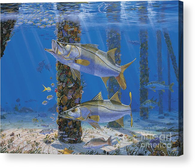 Snook Acrylic Print featuring the painting Ambush In0027 by Carey Chen