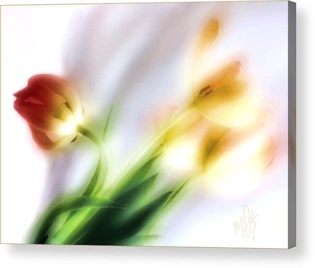 Tulips Acrylic Print featuring the photograph Impression of Tulips by Louise Kumpf