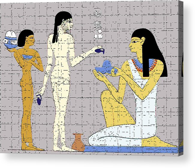 Egypt Acrylic Print featuring the digital art Ancient Egyptian Princess by Genevieve Esson