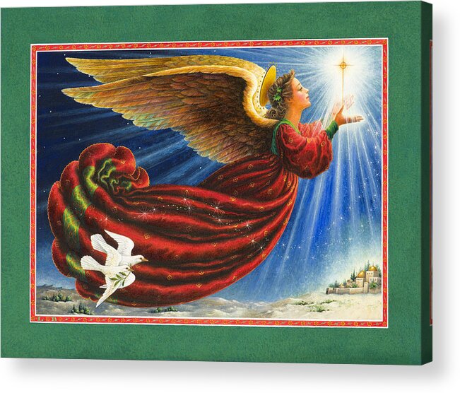 Angel Acrylic Print featuring the painting Angel of The Star by Lynn Bywaters