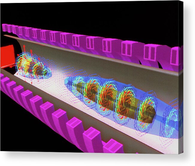 Plasma Research Acrylic Print featuring the photograph Art Of Magnets To Contain Plasma by Ucla Plasma Physics/science Photo Library
