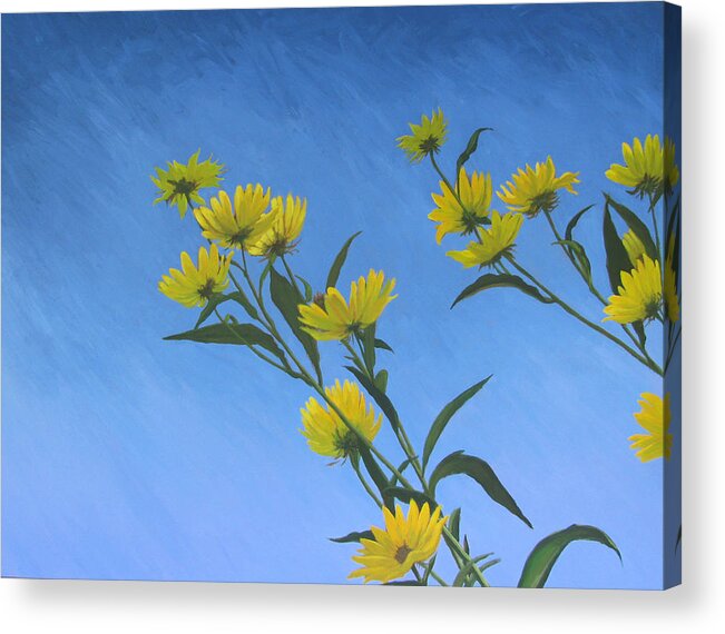 Flowers Acrylic Print featuring the painting Ascending by Don Morgan