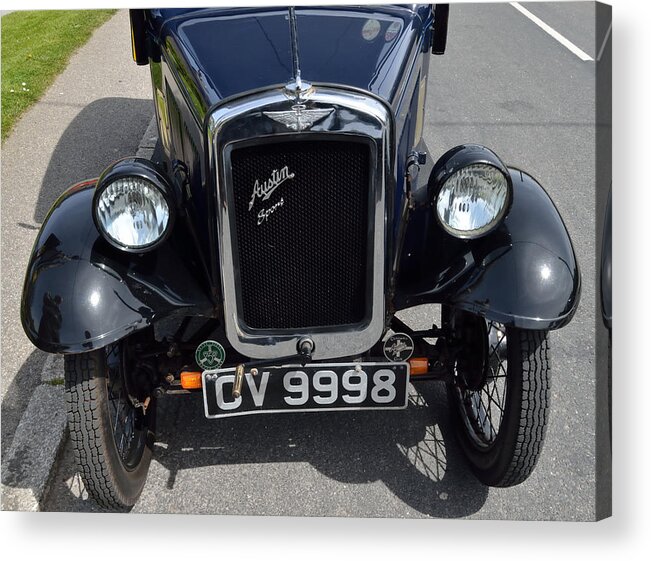 Craftsmanship Acrylic Print featuring the photograph Austin 7 Sport Front End and Radiator by Tom Wurl