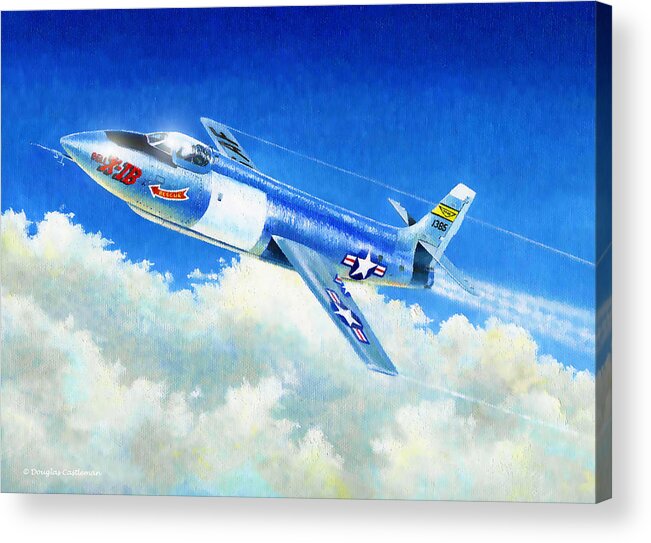 Nasa Acrylic Print featuring the painting Bell X-1B by Douglas Castleman