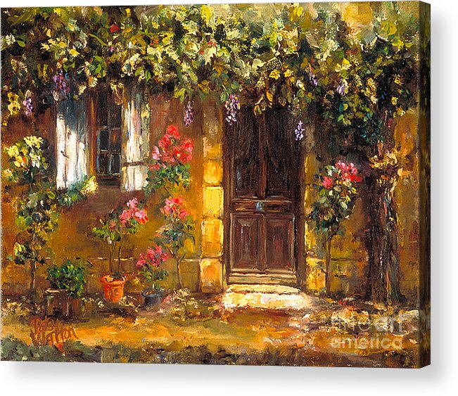 Door Acrylic Print featuring the painting Bienvenue a' Provence by Patsy Walton