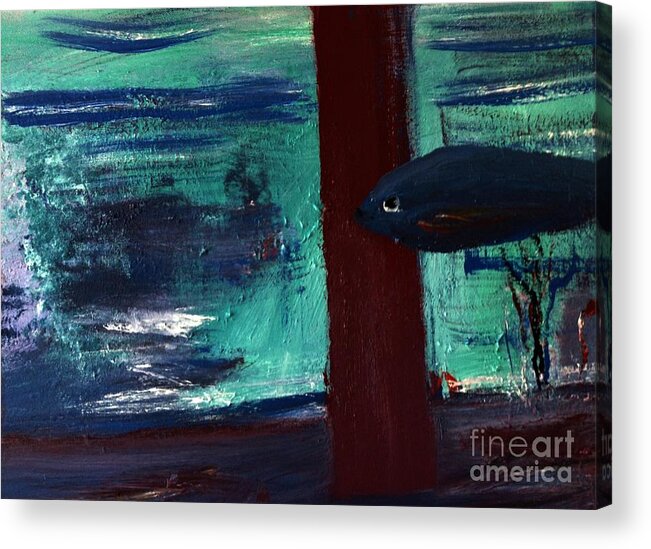 Fish Acrylic Print featuring the painting Blue Boy by James and Donna Daugherty