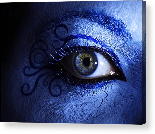 Eye Acrylic Print featuring the photograph Blue by Sandra Parlow