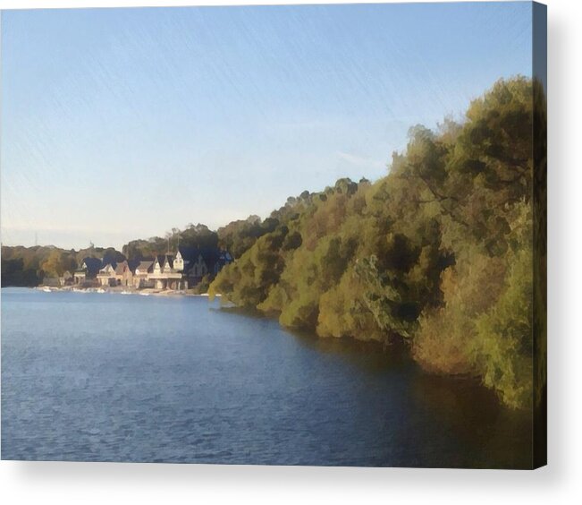 Boathouse Row Acrylic Print featuring the photograph Boathouse by Photographic Arts And Design Studio