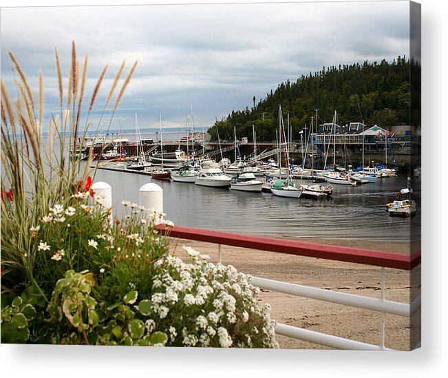 Tadoussac Acrylic Print featuring the photograph Boats in Tadoussac by Kathryn McBride
