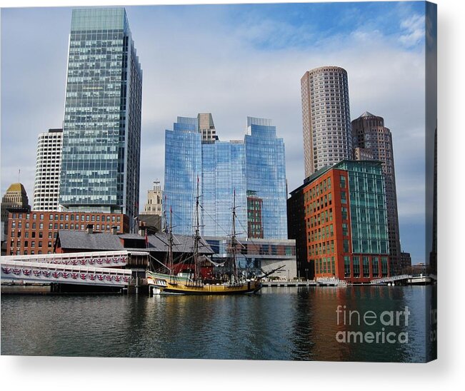 America Acrylic Print featuring the photograph Boston Skyline I by Barbara Bardzik