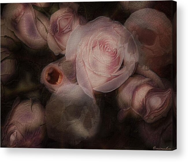 Bouquet Acrylic Print featuring the digital art Bouquet Macabre by Mimulux Patricia No